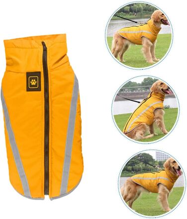 Легкий та міцний теплий зимовий накид для собак BESTonZON з світловідбиваючими смугами. Підходить для великих собак, захищає від негоди. Ідеальний для прогулянок.