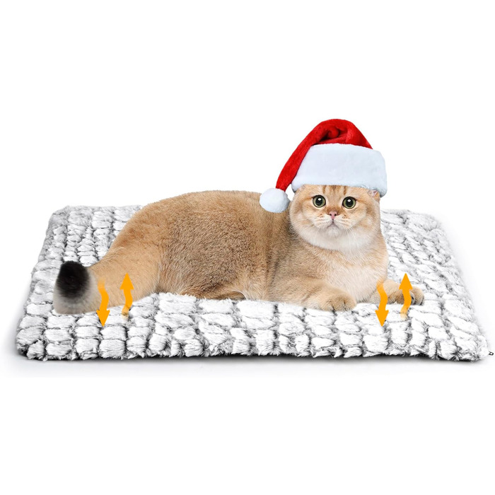 Самогріюча ковдра для котів, килим-грілка для тварин, 60x45 см, білий