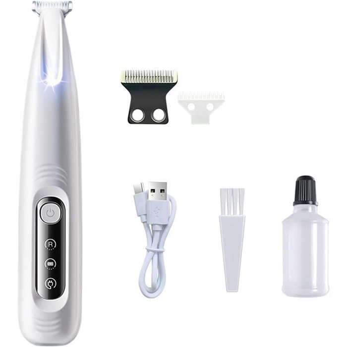 Бездротовий тример для собак та котів з тихим мотором та ергономічною ручкою для безпечного догляду за лапами. Тример для котів та собак (J)