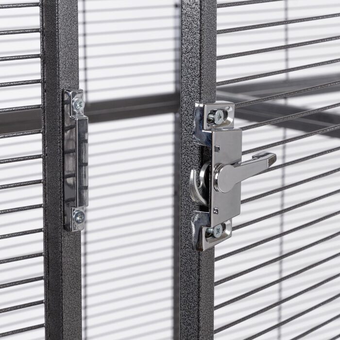 Преміальний вольєр Montana Cages New Sydney для хвилястих папуг і маленьких папугаїв, 90x70x180 см, 2 годівниці, 4 коліщата, порошкове покриття AVILON, антикварна версія