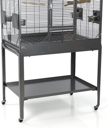 Преміальна клітка для папуг Montana Cages Madeira II, антик, з антипригарним покриттям, 82x54x153 см, 4 металеві годівниці, зоною для посадки та майданчиком для відпочинку