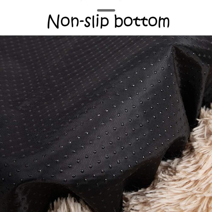 Кругле ліжко для собак FANSU з м'якого плюшу, ковзаюча база, ліжко для котів, розмір та колір обираються (Помаранчевий, 60см), 60см, Помаранчевий