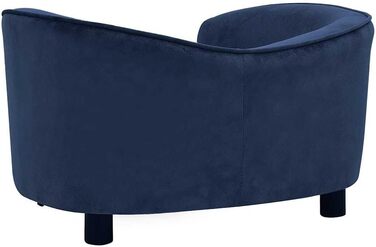 Софа для собак VidaXL, 69x49x40 см, плюшеве ліжко для собак, диван для котів та собак (блакитний)