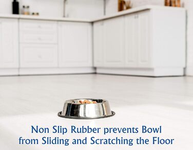 Набори мисок для котів VORX з нержавіючої сталі з антиковзким гумовим дном, 15 см, 3 шт.