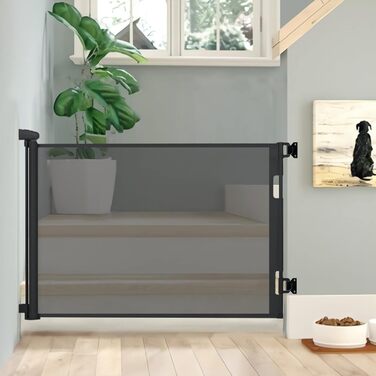 Захист для сходів Hawthyhome: розтяжний захист для дітей та домашніх тварин, 0-140 см, чорний