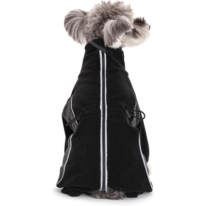 Теплий флісовий зимовий костюм для собак XL (чорний) - теплий, вітронепроникний, для собак середніх та маленьких порід