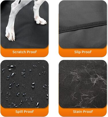 Захисний килимок у багажник для автомобіля для тварин KYG, чорний (XL+ 2 кишені)