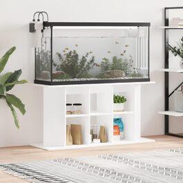 Акваріумна тумба LAPOOH біла 120x40x60 см, деревостружкова плита, підставка під акваріум, шафа для акваріума