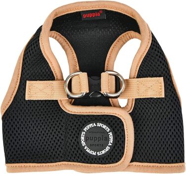 Шлейка для собак Puppia Soft Vest Harness B II чорного кольору, розмір L, вага 90 г