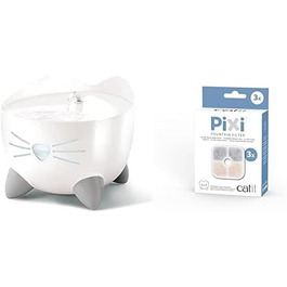 Питний фонтан для котів Catit Pixi 2,5 л білий + набір з 3 фільтрів