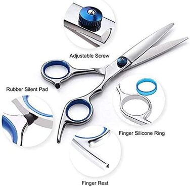 Набір для догляду за собаками CLQ: 4 ножиці з нержавіючої сталі для довгого та короткого волосся