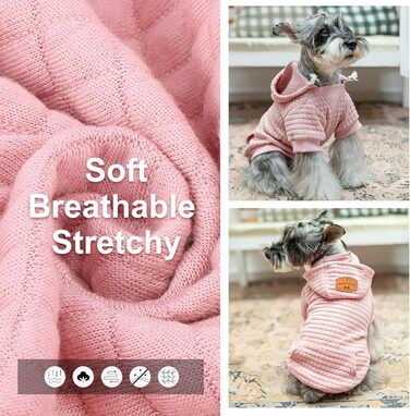 Теплий пуховик з капюшоном для собак середніх та маленьких порід від BEAUTYZOO, рожевий, з кишенями