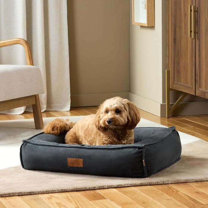 Крізьовий лежак для домашніх тварин Town & Country Luxe CuddleTown, розмір M, 68x57x17 см, кремовий, знімний чохол, протиковзке дно