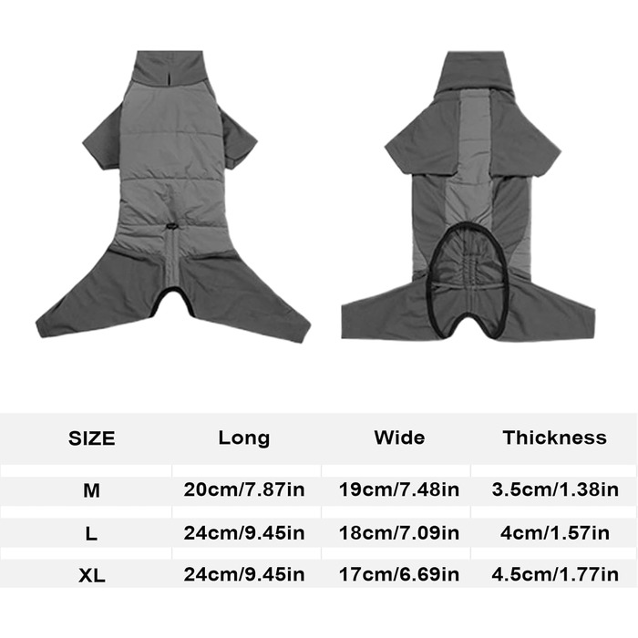 Флісовий зимовий теплий накид для собак з отвором для шлейки, сірий, розмір M