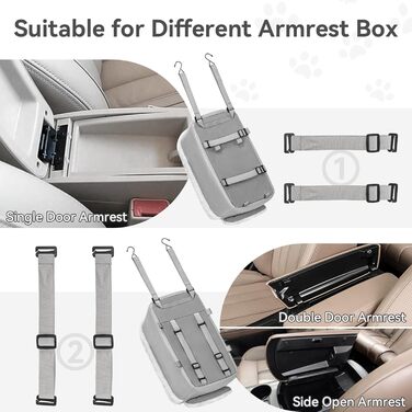 Автокрісло для собак PETSFIT, сіре та біле, для маленьких собак до 5 кг, з безпечними ременями та знімним м'яким сидінням