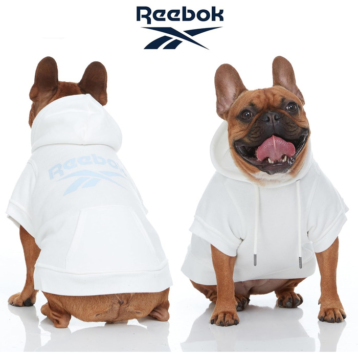 Reebok флісовий худі для собак з капюшоном, теплий зимовий светр із отвором для повідка, преміум одяг для маленьких, середніх і великих собак