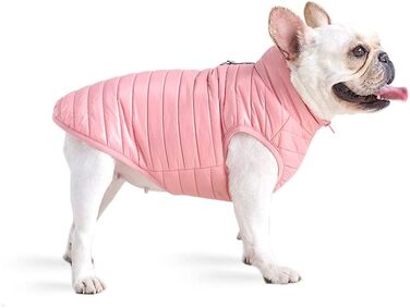 Зимовий одяг для собак: тепла куртка-жилет для собак, для цуценят, водонепроникна, вітронепроникна, тепла, з утеплювачем, для маленьких та середніх собак (XL, Рожевий)