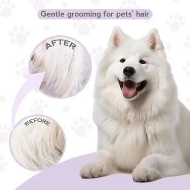 Гребінець для грумінгу домашніх тварин: собак та котів, з довгими та короткими зубцями з нержавіючої сталі. Безпечно видаляє ковтуни та вирівнює шерсть для здорового блиску.