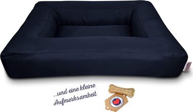 Ліжко для собак Tante Hilde Düne XXL 88x70 см, сіре, міцне, знімний чохол, для середніх порід (бігль, французький бульдог)