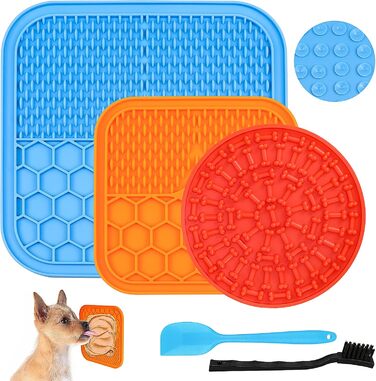 Килимок для ласощів для собак Hysagtek (3 шт.) з лопаткою, для маленьких та середніх порід, сильна фіксація, для купання, грумінгу та дресирування