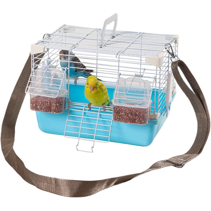 Переносний транспортний клітка для птахів Vogelkäfig - блакитний