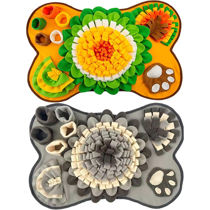 Килимок для собак, 63,5 x 43,2 см, великий, миючий, з дзвоником, антиковзкий, для інтелектуальних ігор, іграшка-головоломка для собак