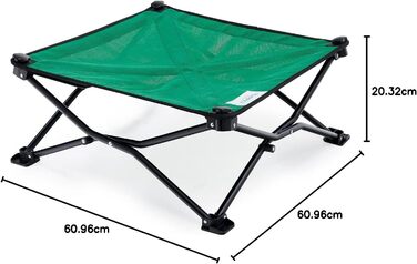 Підвищене лежак для домашніх тварин Coolaroo On The Go, стандарт, цегляний колір (смарагдовий), 61 x 61 x 20 см