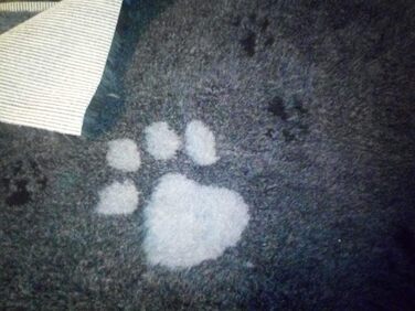 Килимок для собак, сірий з лапами, 100x75 см - зручний лежак для вашого улюбленця