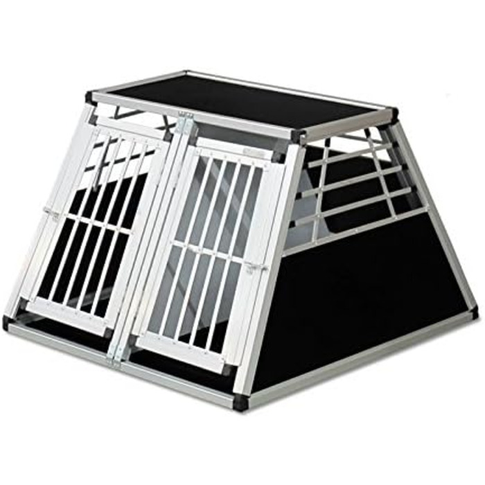 Транспортна переноска для собак Transportbox N73 з алюмінію, 92x93x63 см, з перегородкою та аварійним виходом, для безпечного транспортування в авто