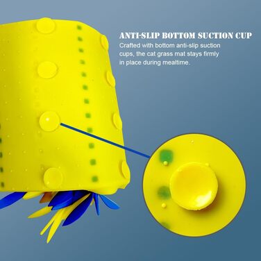 Силіконовий килимок-пазл для котів та собак VirgoCCY, інтерактивна миска-пазл для тварин, синій та жовтий, 1 розмір