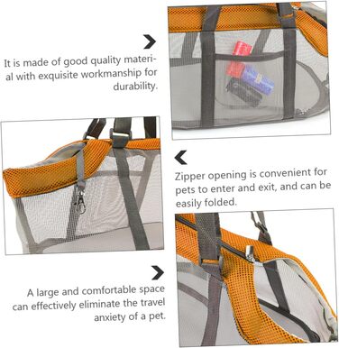 SUPVOX Транспортна сумка для собак і котів - велика, дихаюча, з надійним закриттям, міцна та портативна для походів, кемпінгу та подорожей