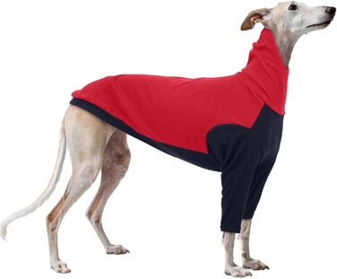 Теплий плед-манті для віндхундів: Whippet, Greyhound, плед-кокон для собак, червоний, розмір S