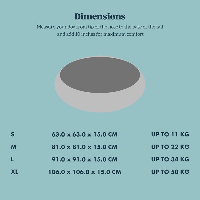 Лежанка для собак з міцного матеріалу, стійка до кусання - кругла, пухнаста, для агресивних собак, 63 см, сірий колір