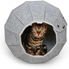 Котяча лежанка-купол CanadianCat Company, Ø 46 см, будиночок для котів у формі кулі