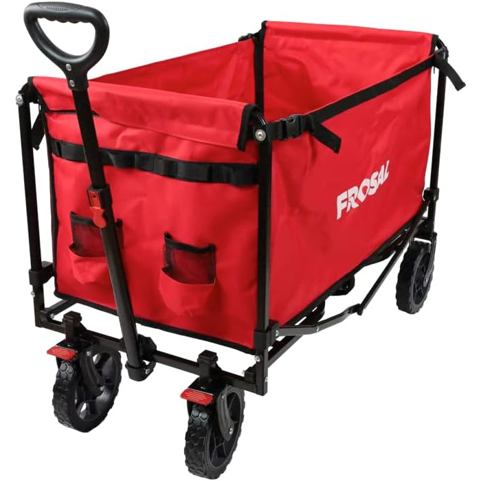 Фросал Візок для перевезення собак Бруно червоний складний | Транспортний візок для собак з легким доступом