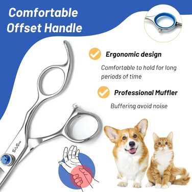 Професійна ножиця для грумінгу собак, JP440C з нержавіючої сталі, для собак, котів, кроликів, грумінг, догляд за шерстю