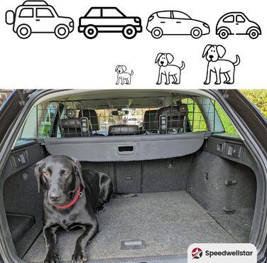 Сітка для собак у багажник авто, регульована металева сітка-перегородка, захист для тварин