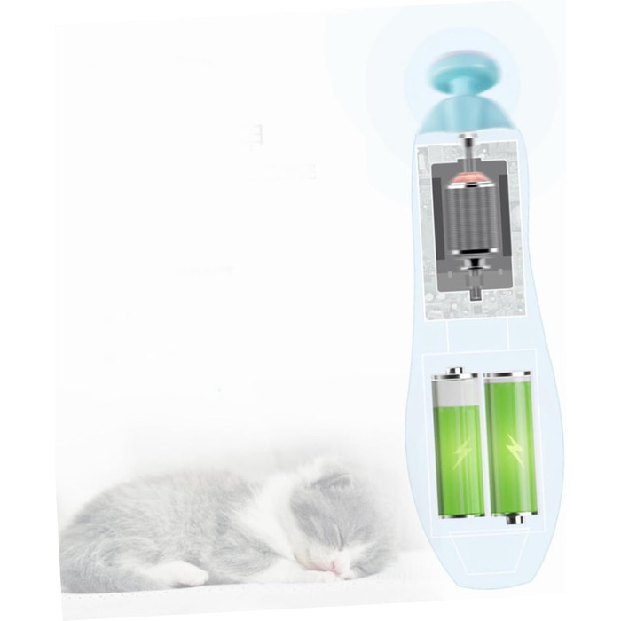 Електричний триммер для нігтів Milisten для котів та собак з LED-підсвіткою, тихий мотор, безпечна догляд, блакитний колір