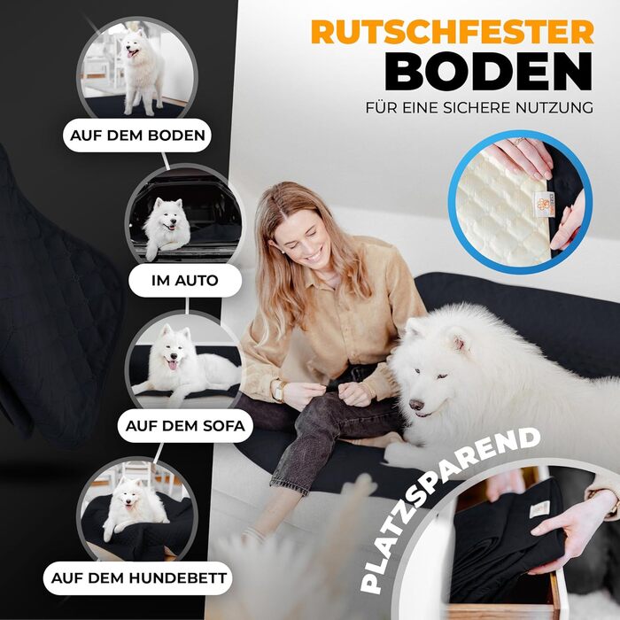 Водонепроникний килимок для собак SympaTierisch - захист дивану та ліжка - великий розмір (205 x 160 см)