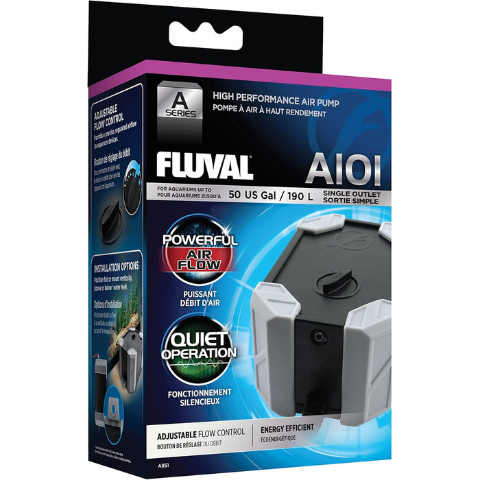 Повітряний насос для акваріума Fluval, тиха аерація, акваріумний компресор