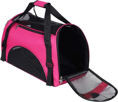 Транспортна сумка для собак і котів Haozaikeji: дихаюча, складана, велика (50x33x22 см) та маленька (40x30x20 см), рожева