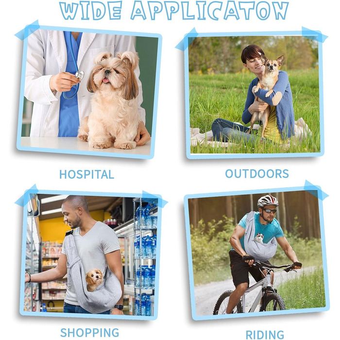 Сумка-переноска для тварин, регульована переноска для собак, реверсивна переноска для маленьких собак до 7 кг, переноска для собак, переноска для собак для прогулянок та активностей на відкритому повітрі (Сірий)