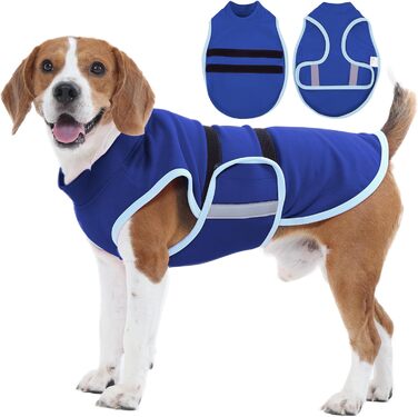 Флісовий одяг для собак Nanaki: теплий, зручний, для дрібних та великих порід (Бігль, Бостон Тер'єр), для осені, весни та зими, регульований, еластичний