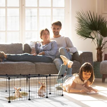 Вольєр для дрібних тварин Relaxdays, металевий, розбірний, 72x145x110 см, чорний