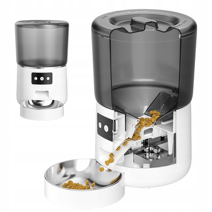 Автоматична годівниця для котів та собак з Wi-Fi, 4 л, дозатор для сухого корму