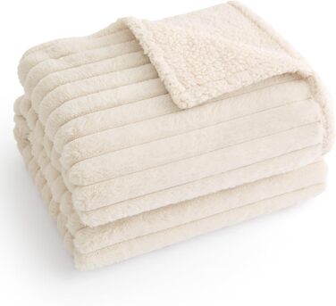 Водонепроникний коврик для собак BEDSURE - 76x102 см, миючий, для середніх собак, м'який та пухнастий, захисний коврик на собаче ліжко, ковдра для собак, кремовий M(76x102cm)