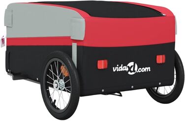 Дитячий причіп-транспортер для собак, велосипедний причіп чорного та червоного кольорів, 45 кг, сталь, для щоденного транспортування, легко монтується