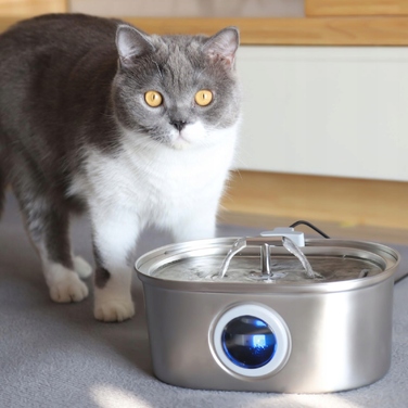 Поїлка-фонтан WINDE, металева, 3200 мл