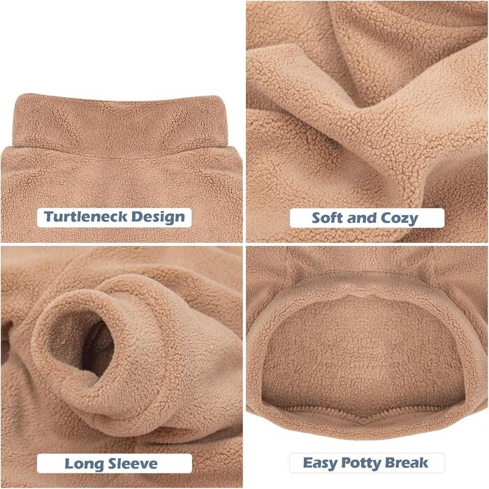 Теплий зимовий пуловер для собак GYALAPERI, 3 шт. (XXS, Small), для цуценят, дівчаток та хлопчиків, ультрам'який, для маленьких собак (Блакитний, Оливковий, Коричневий, Бежевий, Жовтий)