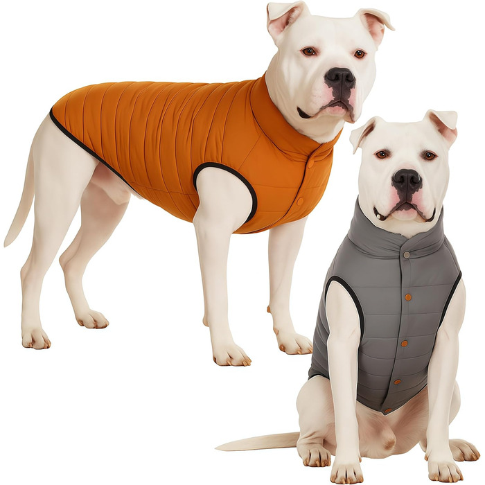 Зимова куртка LovinPet для собак, двостороння, розміри M, L, XL, XXL, куртка з ґудзиками, вітронепроникна, снігонепроникна та водонепроникна, темно-зелена та сіра для холодної погоди